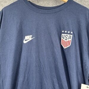 Nike Legend Long Sleeve T-Shirt Mens 2XL Navy Blue Dri-Fit USA Soccer Team